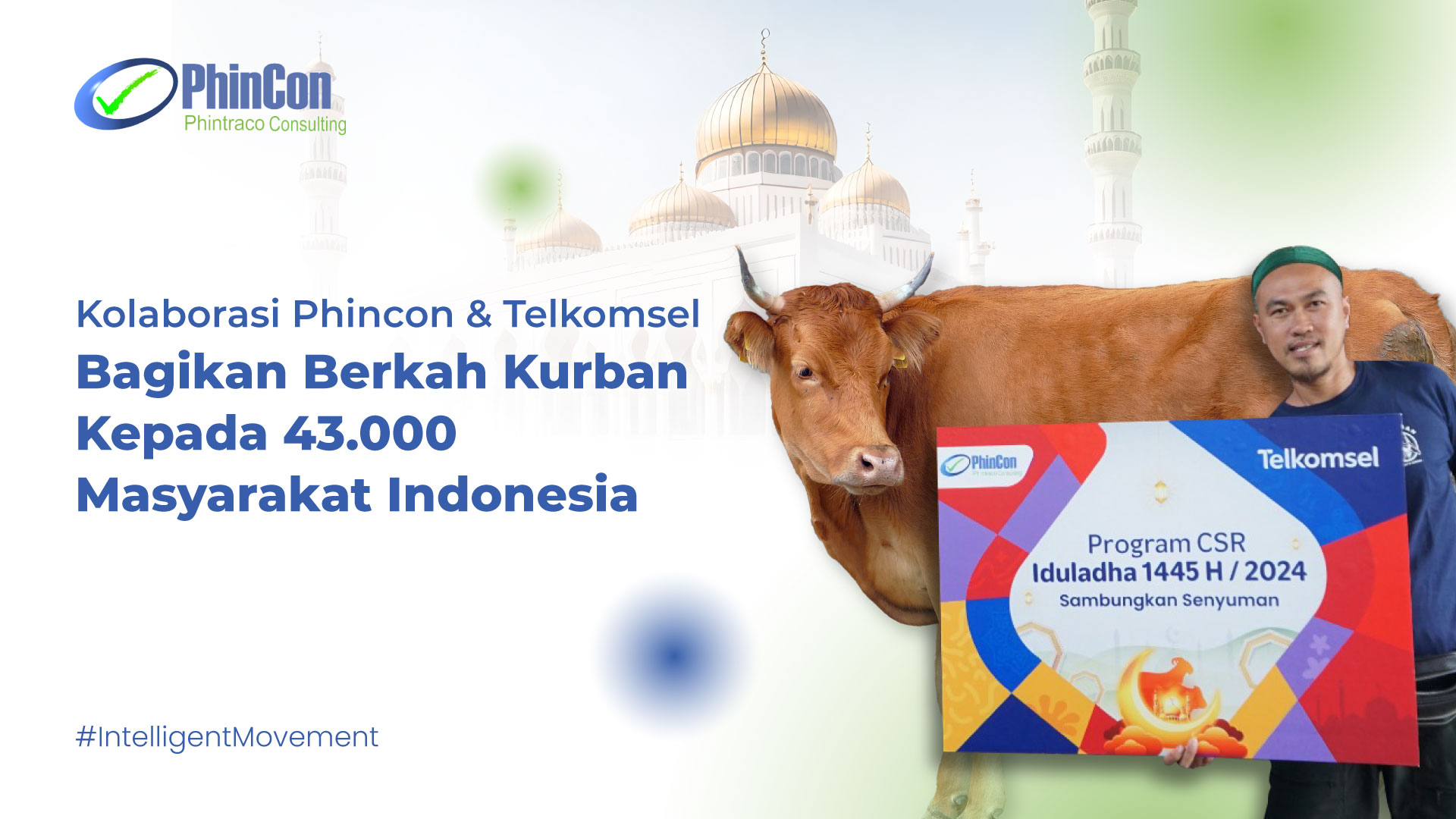 Semangat Berbagi Terpancar, Phincon & Telkomsel Salurkan Berkah Kurban bagi 43.000 Masyarakat Indonesia